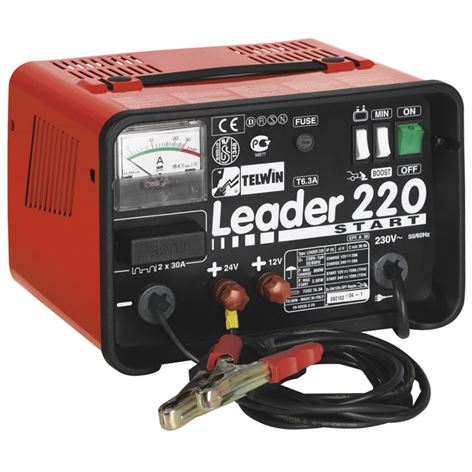 Φορτιστης-Εκκινητης LEADER 220 START 230V 12-24V