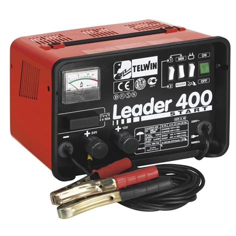 Φορτιστης-Εκκινητης LEADER 400 230V 12-24V