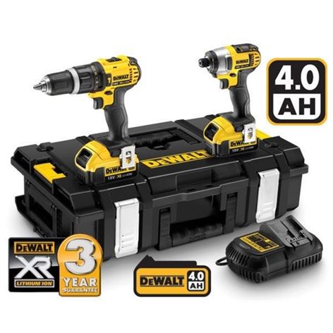 DEWALT XR Σετ Δραπ/δο Kρουστικό 18V (DCD785M2) και Παλμικό Kατσαβίδι 18V (DCF885M2) 2 x 4 (DCK285M2)