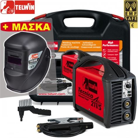 TELWIN TECNICA 211S INVERTER 180A+ΔΩΡΟ ΠΑΚΕΤΟ ΗΛΕΚΤΡΟΔΙΑ ΑΞΙΑΣ 15,00€ ΣΕ 12 ΑΤΟΚΕΣ ΔΟΣΕΙΣ