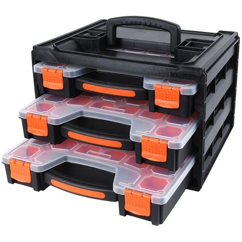 TACTIX- Set με 3 Πλαστικές Ταμπακιέρες με διάφανο καπάκι (σε κουτί μεταφοράς) #320040