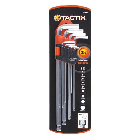 TACTIX- Κλειδιά Άλλεν Μπίλιας Μακρυά CR-V 9 Τεμ.