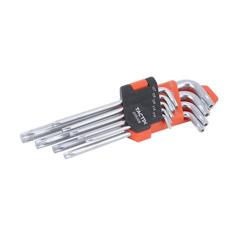 TACTIX- Κλειδιά Torx Μακρυά CR-V Σετ 9 Τεμ.