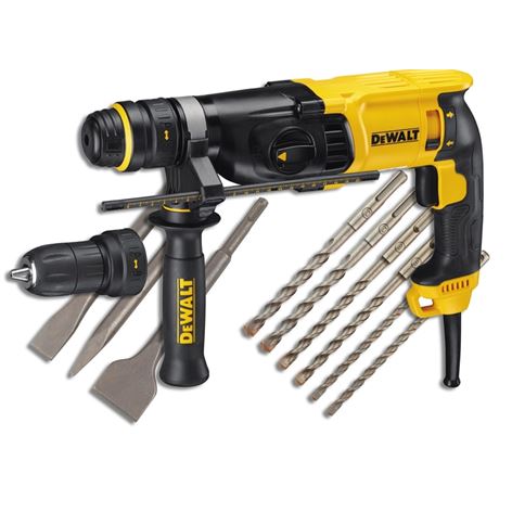 DeWALT ΠΙΣΤΟΛΕΤΟ D25134KP SDS PLUS 26MM 3 ΛΕΙΤΟΥΡΓΙΩΝ ΜΕ QCC & ΕΞΑΡΤΗΜΑΤΑ