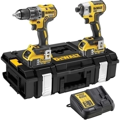 DEWALT BRUSHLESS ΔΡΑΠ/ΔΟ KΡΟΥΣΤΙΚΟ 18V (DCD796) & ΠΑΛΜΙΚΟ KΑΤΣΑΒΙΔΙ 18V (DCF887) 2X5.0AH (DCK266P2)