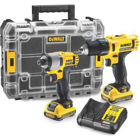 DEWALT ΣΕΤ DCD710 ΚΟΜΠΑΚΤ ΔΡΑΠΑΝΟΚΑΤΣΑΒΙΔΟ+DCF815 ΚΟΜΠΑΚΤ ΠΑΛΜΙΚΟ ΚΑΤΣΑΒΙΔΙ 2 X 2.0AH ΣΕ ΚΑΣΕΤΙΝΑ TS