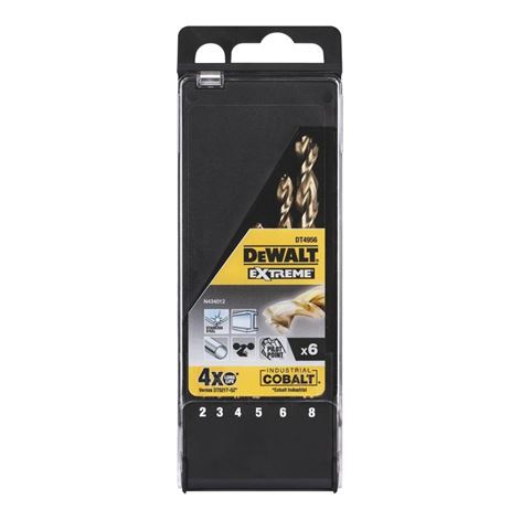 DEWALT ΣΕΤ ΤΡΥΠΑΝΙΑ ΚΟΒΑΛΤΙΟΥ Extreme 6 ΤΜΧ 2-8mm (DT4956)