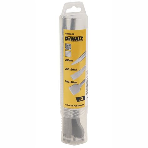 DEWALT ΣΕΤ 3 ΤΜΧ ΚΑΛΕΜΙΑ - ΒΕΛΟΝΙ  SDS Plus 250mm (DT60330)