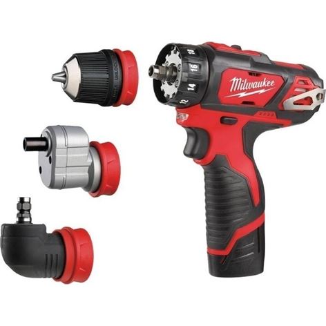 MILWAUKEE M12BDDXKIT-202C ΔΡΑΠΑΝΟΚΑΤΣΑΒΙΔΟ ΑΠΟΣΠΩΜΕΝΩΝ ΚΕΦΑΛΩΝ 2x2.0Ah(4933447836)+3 ΑΤΟΚΕΣ ΔΟΣΕΙΣ