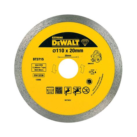 DEWALT ΔΙΑΜΑΝΤΟΔΙΣΚΟΣ ΚΟΠΗΣ ΠΛΑΚΙΔΙΩΝ (DT3715)