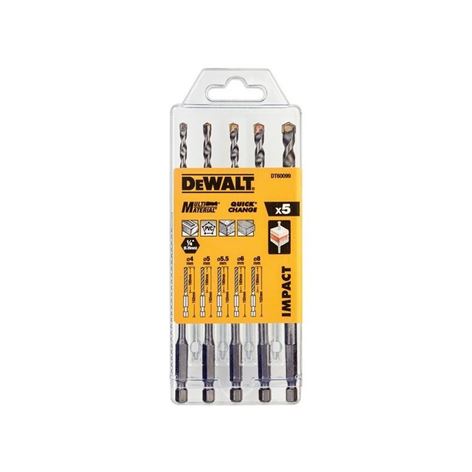 DEWALT ΣΕΤ 5 ΤΕΜ. ΤΡΥΠΑΝΙΑ ΠΟΛΛΑΠΛΩΝ ΥΛΙΚΩΝ με υποδοχή 1/4’’ (6.35mm) DT60099