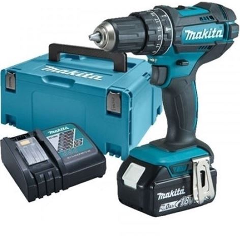 MAKITA DHP482RF1J Επαναφορτιζόμενο δράπανο με 1 X 18V 3.0Ah, φορτιστη, σε MAKPAC βαλίτσα