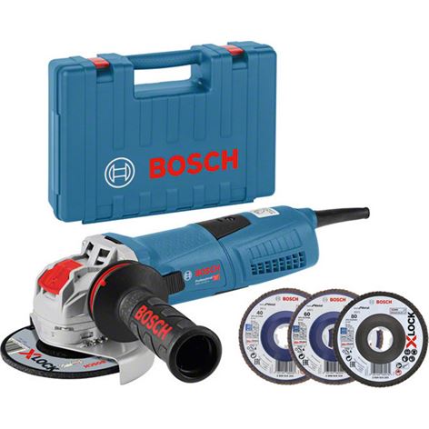 BOSCH GWX 13-125 S X-LOCK ΓΩΝΙΑΚΟΣ ΛΕΙΑΝΤΗΡΑΣ ΡΥΘΜΙΖΟΜΕΝΟΣ1300W ΣΕ ΒΑΛΙΤΣΑ ΜΕΤΑΦΟΡΑΣ 0615990L0U