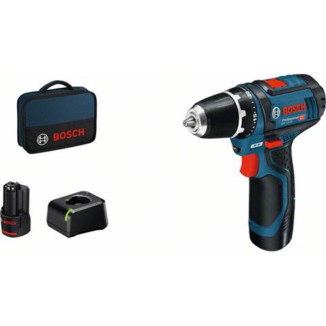 BOSCH GSR 12V-15 PROFESSIONAL ΔΡΑΠΑΝΟΚΑΤΣΑΒΙΔΟ ΜΠΑΤΑΡΙΑΣ ΜΕ 2 ΜΠΑΤΑΡΙΕΣ ΚΑΙ ΦΟΡΤΙΣΤΗ  (060186810F)