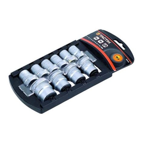 TACTIX Καρυδάκια 3/8” CR-V Σετ 10 τεμ, Σε Βάση 10-22 mm (365107)