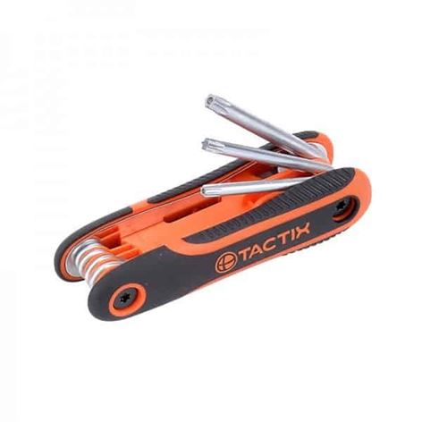 TACTIX Κλειδιά Torx CR-V, Σετ 8 Τεμ, Με Τρύπα, Σε Κλίπς, Με Αντιολισθητική Λαβή 9-40 mm 206209