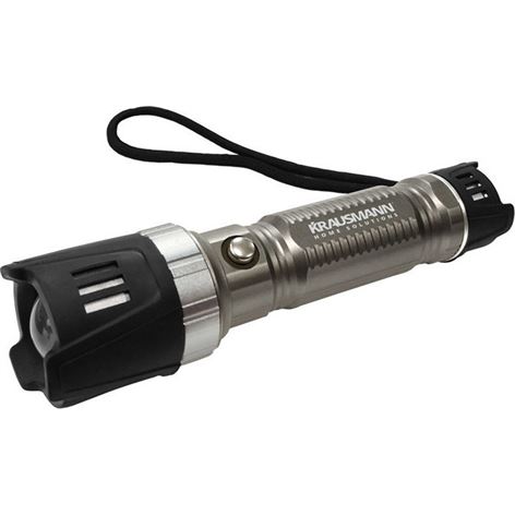 Krausmann LT40101 Επαναφορτιζόμενος φακός αλουμινίου LED αδιάβροχος