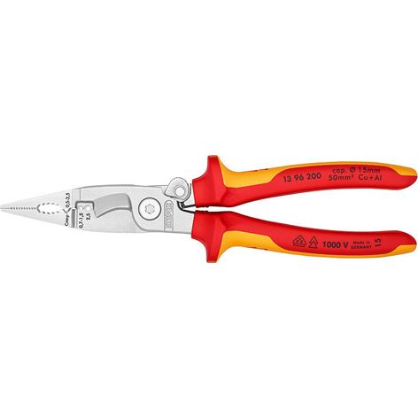 KNIPEX Τσιμπίδα Ηλεκτρολογικών Εγκαταστάσεων με 1000V μόνωση 200mm 1396200