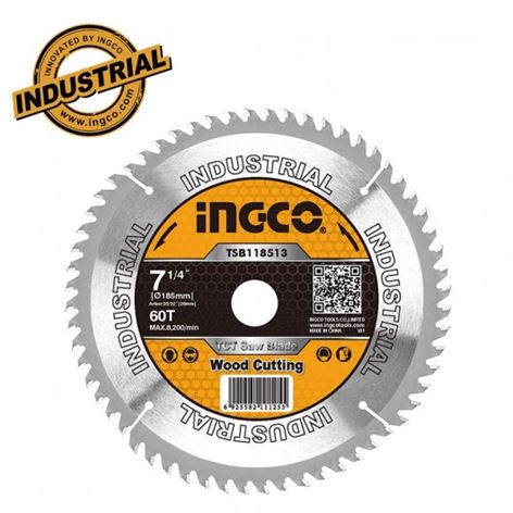INGCO Δίσκος Κοπής Ξύλου 60T Φ 185mm TSB118513