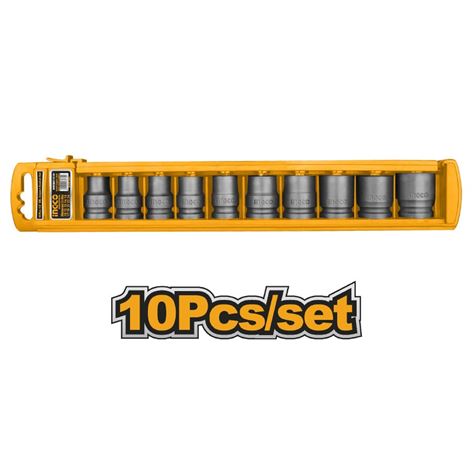 INGCO ΣΕΤ ΚΑΡΥΔΑΚΙΑ ΑΕΡΟΣ 10ΤΕΜ 1/2" HKISSD12101