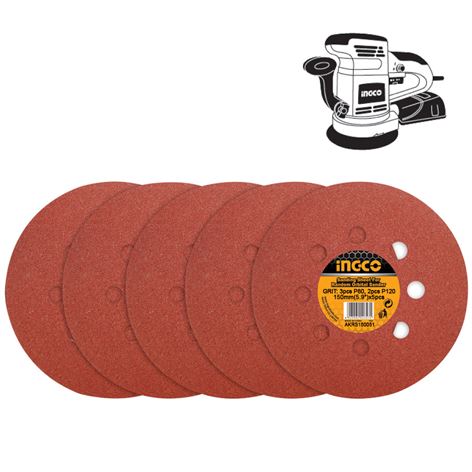 INGCO ΣΕΤ ΦΥΛΛΑ ΛΕΙΑΝΣΗΣ 5ΤΕΜ 150MM (AKRS150051)