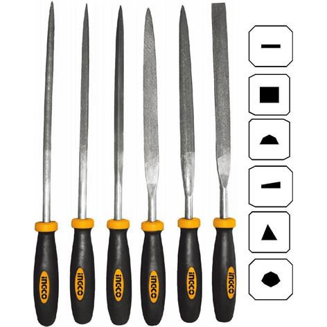 INGCO ΛΙΜΕΣ ΣΕΤ 6ΤΕΜ ΜΙΝΙ 4"/140MM (HKTF63)