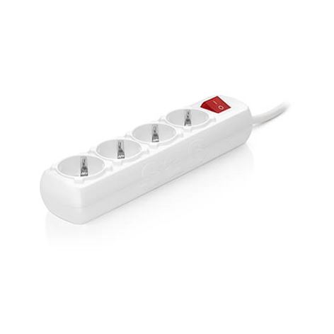 SAS ΠΟΛΥΠΡΙΖΟ 4 ΘΕΣΕΩΝ ΑΣΠΡΟ ΜΕ ΔΙΑΚΟΠΤΗ 1,5 M 3 X 1,5 MM (100-11-017)
