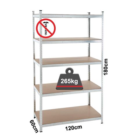INOX KISS ΡΑΦΙΕΡΑ ΜΕ 5 ΡΑΦΙΑ MDF (SH500)