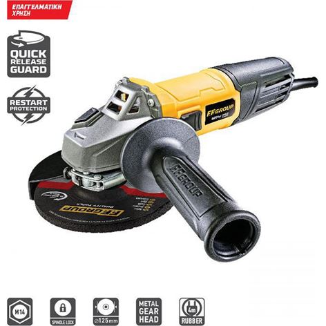 FF GROUP AG 125/900 PRO ΓΩΝΙΑΚΟΣ ΤΡΟΧΟΣ Φ125 900W (41630)