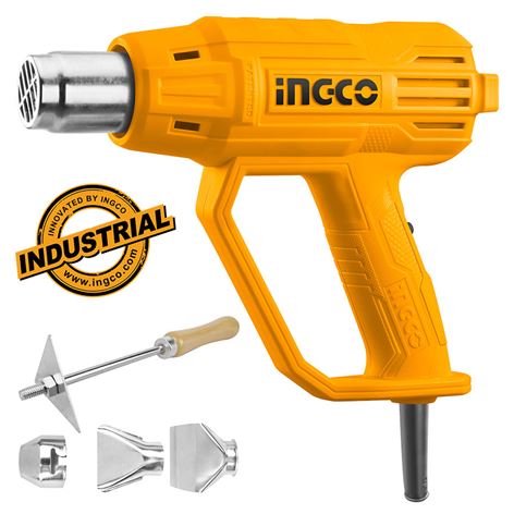 INGCO ΕΠΑΓΓΕΛΜΑΤΙΚΟ ΗΛΕΚΤΡΙΚΟ ΑΕΡΟΘΕΡΜΟ 2000W ΜΕ 4 ΕΞΑΡΤΗΜΑΤΑ (HG200038)