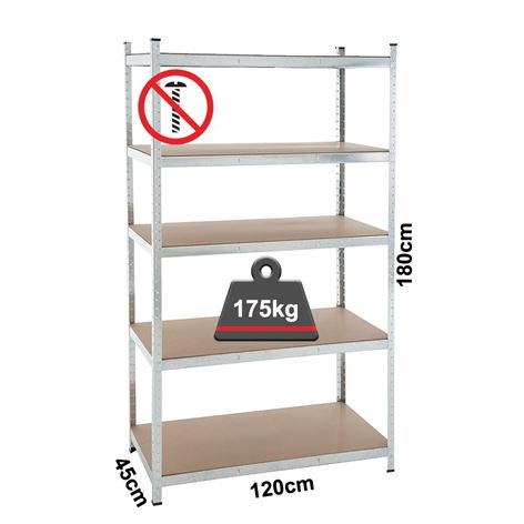 INOX KISS ΡΑΦΙΕΡΑ ΜΕ 5 ΡΑΦΙΑ MDF (SH400)