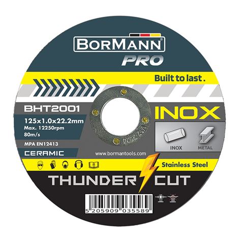 ΔΙΣΚΟΣ ΚΟΠΗΣ ''THUNDER-CUT" ΙΝΟΧ EXTRA LONG CERAMIC Φ125x1mm 10τεμ
