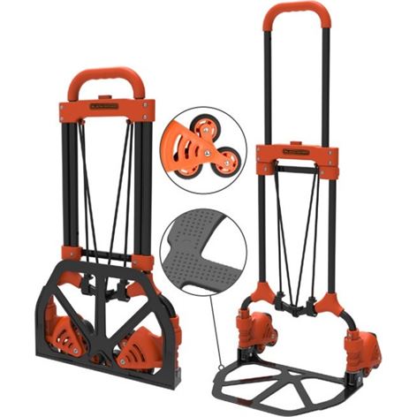BLACK&DECKER ΚΑΡΟΤΣΙ ΜΕΤΑΦΟΡΑΣ ΑΛΟΥΜΙΝΙΟΥ ΠΤΥΣΣΟΜΕΝΟ ΓΙΑ ΣΚΑΛΕΣ 65Kgr (BXWT-H201)