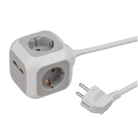 ΠΟΛΥΠΡΙΖΟ 4 ΘΕΣΕΩΝ ΜΕ USB ΚΑΙ ΜΗΚΟΣ ΚΑΛΩΔΙΟΥ 1.4m (648252)