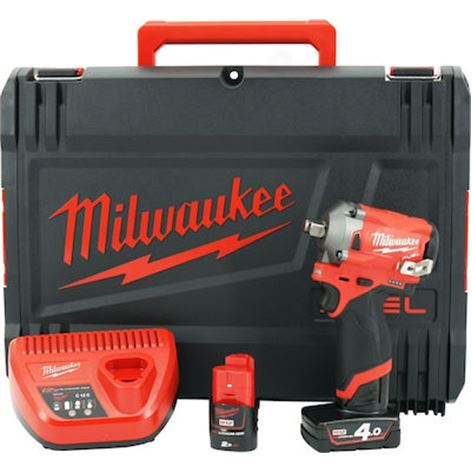 MILWAUKEE M12 FIWF12-422X BRUSHLESS ΜΠΟΥΛΟΝΟΚΛΕΙΔΟ 12V 1x4Ah & 1x2Ah ΜΕ ΥΠΟΔΟΧΗ 1/2" (4933464616)