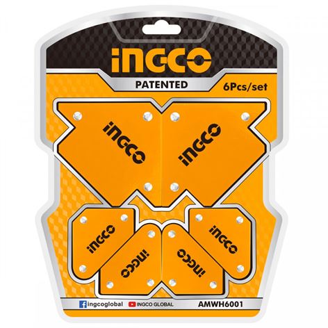 INGCO ΣΕΤ 6 ΤΕΜ ΜΑΓΝΗΤΙΚΕΣ ΓΩΝΙΕΣ ΣΥΓΚΟΛΛΗΣΗΣ (AMWH6001)