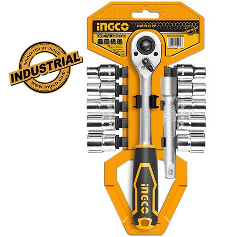 INGCO ΣΕΤ 12ΤΕΜ ΚΑΣΤΑΝΙΑ - ΚΑΡΥΔΑΚΙΑ 1/2" ΕΠΑΓΓΕΛΜΑΤΙΚΑ HKTS12122