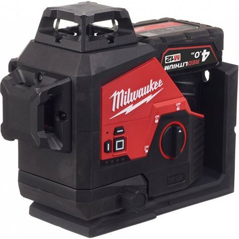 MILWAUKEE-M12 3PL-401C LASER ΑΛΦΑΔΙ 360° ΤΡΙΩΝ ΕΠΙΠΕΔΩΝ ΠΡΑΣΙΝΗΣ ΔΕΣΜΗΣ (4933478102)+6 ΑΤΟΚΕΣ ΔΟΣΕΙΣ