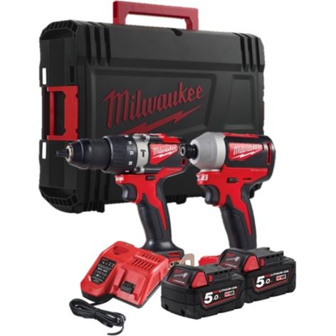 MIILWAUKEE M18 BLPP2A2-502X ΣΕΤ ΠΑΛΜΙΚΟ ΚΑΤΣΑΒΙΔΙ & ΔΡΑΠΑΝΟ/ΒΙΔΟ 18V 2x5.0Ah