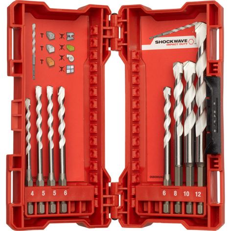MILWAUKEE ΣΕΤ ΔΙΑΜΑΝΤΟΤΡΥΠΑΝΑ 1/4" x 8ΤΜΧ (4932471112)