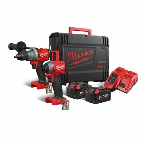 MILWAUKEE M18 FPP2A2-502X ΣΕΤ ΚΡΟΥΣΤΙΚΟ ΔΡΑΠ/ΒΙΔΟ+ΠΑΛΜΙΚΟ ΚΑΤΣΑΒΙΔΙ+2x5.0Ah+6 ΑΤΟΚΕΣ ΔΟΣΕΙΣ