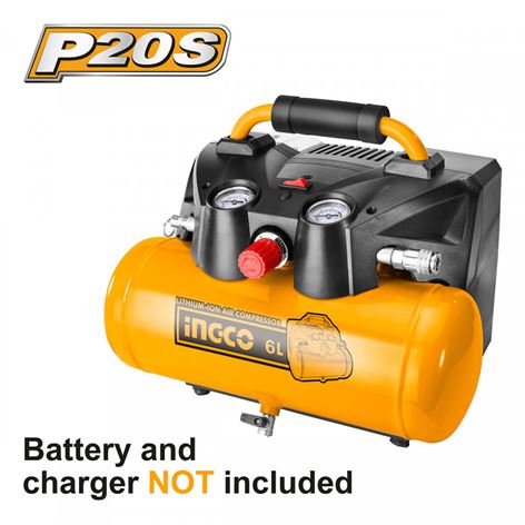 INGCO ΑΕΡΟΣΥΜΠΙΕΣΤΗΣ ΑΥΤΟΚΙΝΗΤΟΥ ΜΠΑΤΑΡΙΑΣ 2x20V Li-Ion SOLO (CACLI2003)