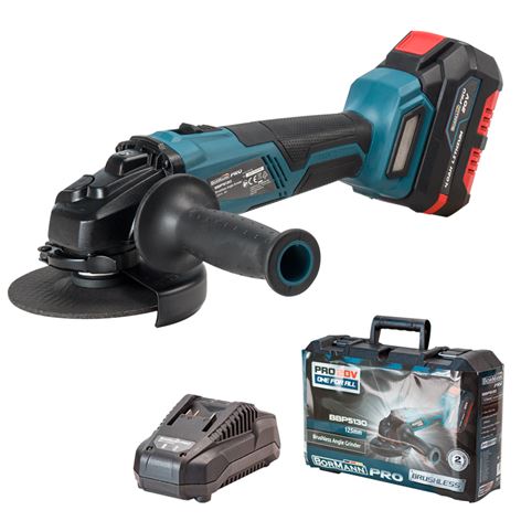 BORMANN ΓΩΝΙΑΚΟΣ ΤΡΟΧΟΣ BRUSHLESS 20V 125ΜΜ & ΜΠΑΤΑΡΙΑ 1x4.0Ah BBP5130 (035138)