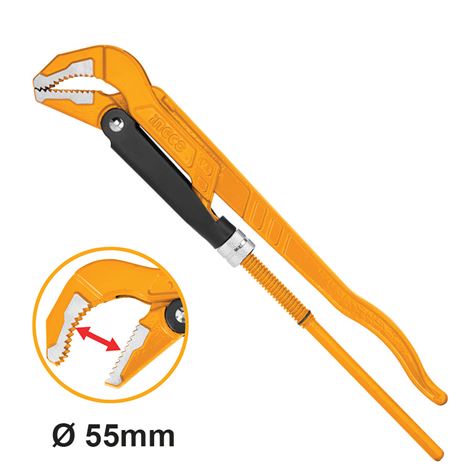 INGCO Τσιμπίδα υδραυλικών 45° Βαριάς Χρήσης 1.5" 55mm
