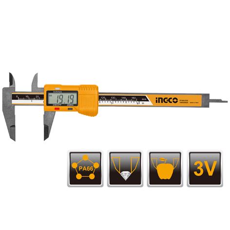 INGCO Παχύμετρο Ψηφιακό Πλαστικό  SS 150mm (HDCP16150)