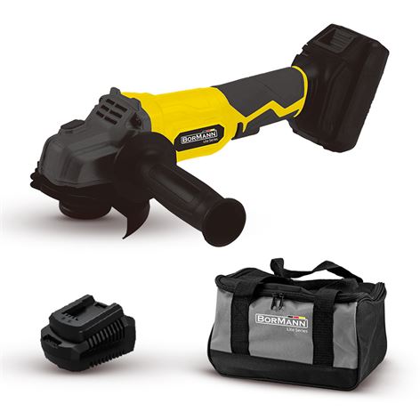 BORMANN LITE ΓΩΝΙΑΚΟΣ ΤΡΟΧΟΣ 20V Li-Ion Φ115mm+1x3Ah+ΤΣΑΝΤΑ BCD2630 (050957)