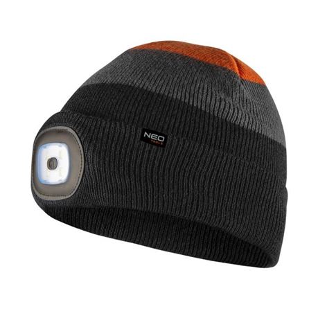 NEO TOOLS Σκούφος με ενσωματωμένο φακό Warm (81-631)