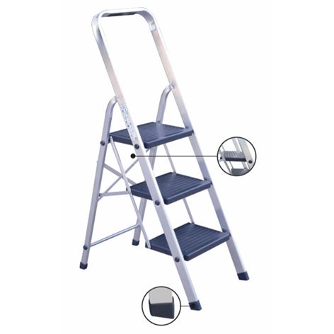 PROFAL - ΣΚΑΛΟΣΚΑΜΠΟ 2 ΣΚAΛΟΠΑΤΙΑ ALUMINIUM STEP STOOL (205242)