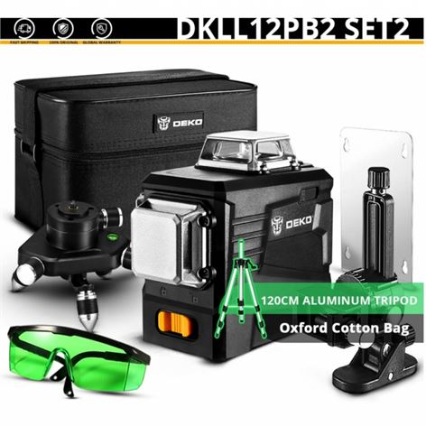 DEKO Αλφάδι Σταυρωτό Laser 360° (DKLL12PB2)