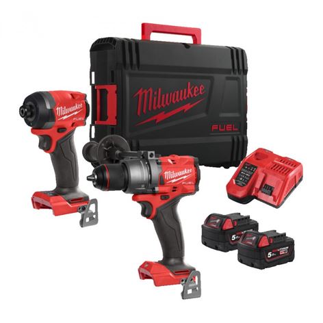 MILWAUKEE M18 M18FPP2A3-502X ΣΕΤ ΚΡΟΥΣΤΙΚΟ ΔΡΑΠ/ΒΙΔΟ+ΠΑΛΜΙΚΟ ΚΑΤΣΑΒΙΔΙ+2x5.0Ah+6 ΑΤΟΚΕΣ ΔΟΣΕΙΣ